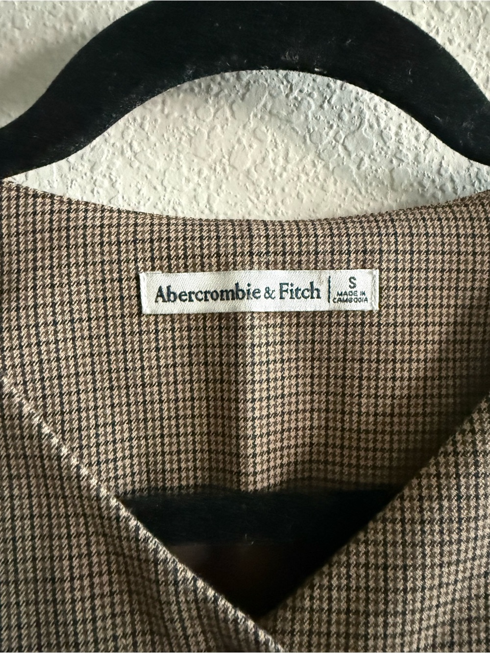 Abercrombie & Fitch Brown Houndstooth Tailored Suiting Vest - Picture 4 of 4